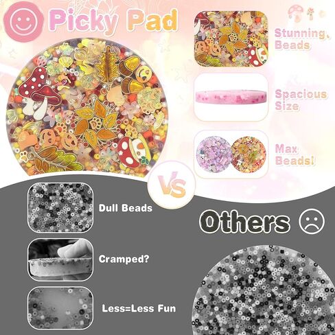 Achilleas Picky Pad 2 Pack - لعبة فيدجيت متعددة الألوان لالتقاط الجلد والقلق، كاملة مع خرز إضافي للمجوهرات التي تصنعها بنفسك، وADHD والوسادات الحسية لتخفيف التوتر للبالغين. in Kuwait