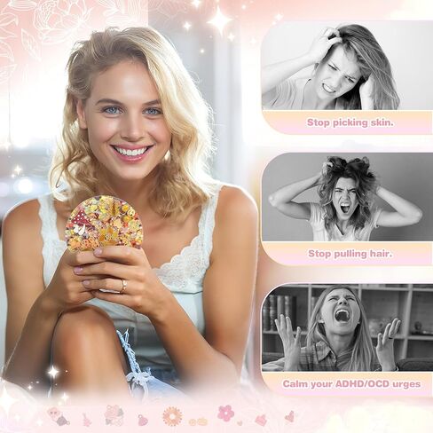 Achilleas Picky Pad 2 Pack - لعبة فيدجيت متعددة الألوان لالتقاط الجلد والقلق، كاملة مع خرز إضافي للمجوهرات التي تصنعها بنفسك، وADHD والوسادات الحسية لتخفيف التوتر للبالغين. in Kuwait