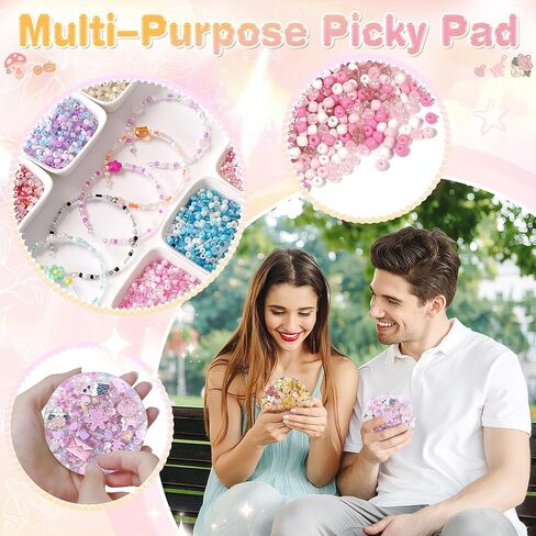 Achilleas Picky Pad 2 Pack - لعبة فيدجيت متعددة الألوان لالتقاط الجلد والقلق، كاملة مع خرز إضافي للمجوهرات التي تصنعها بنفسك، وADHD والوسادات الحسية لتخفيف التوتر للبالغين. in Kuwait