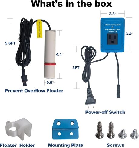 Aquarium Auto Top Off Switch,High Water Level Power-Off Switch,Fish Tank Automatic Water Level Contrtoller,Pump Control,Prevent Water Overflow in Saudi Arabia