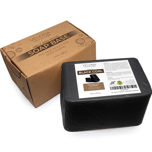 velona 5 LB - Black Coal Soap Base SLS/SLES Free | Melt and Pour | Natural Bars for The Best Result for Soap-Making in Saudi Arabia