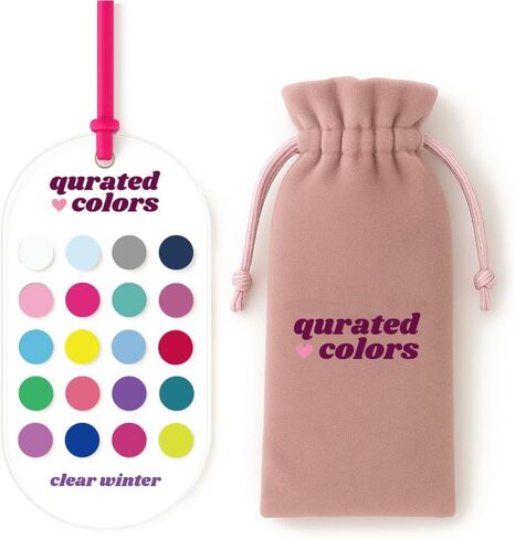 Seasonal Color Analysis Swatch Card - 12 Subseason Options on Acrylic Card with Velvet Pouch (Soft Autumn) in Saudi Arabia
