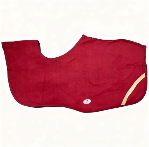 Derby Originals Classic Horse Polar Fleece Keyhole Quarter Sheet – Breathable, Moisture-Wicking, Reflective Exercise Rug with Contoured Fit, Tail Cord & Reflective Safety Strips in Saudi Arabia