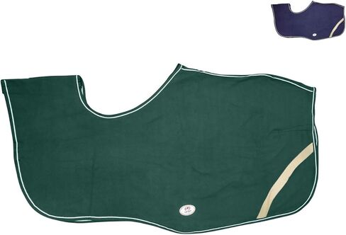 Derby Originals Classic Horse Polar Fleece Keyhole Quarter Sheet – Breathable, Moisture-Wicking, Reflective Exercise Rug with Contoured Fit, Tail Cord & Reflective Safety Strips in Saudi Arabia