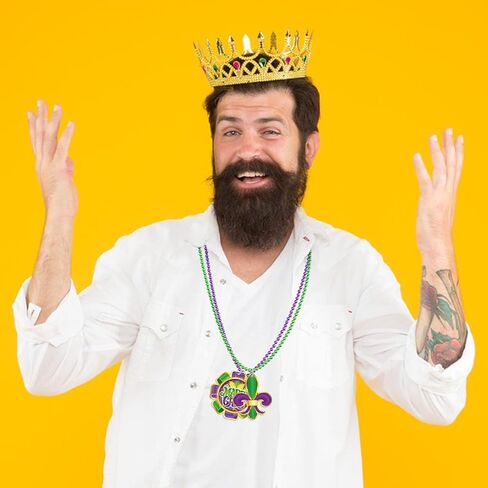 Omgouue 18pcs Mardi Gras Carnival Bead Pendant Necklace for Party Costume Accessories Party Decor in Kuwait