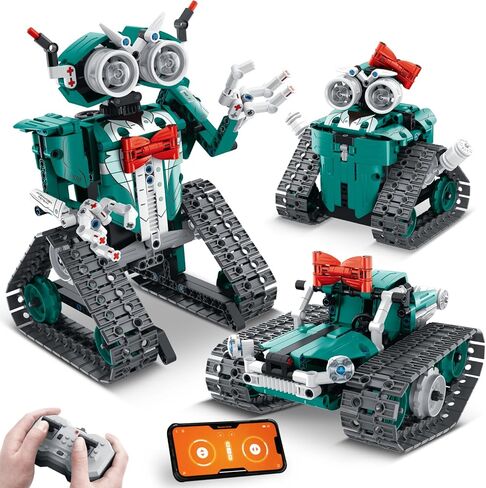 IQKidz APP/Remote Control STEM Building Kits for Kids Ages 8-12 - 3 in 1 RC Robot Car Toys, 440 Pcs Educational Science Projects, Gift Ideas for Boys Girls in Saudi Arabia