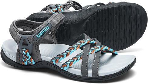 UBFEN Womens Hiking Sandals Outdoor Comfortable Sport | Lightweight, Water Sandals, Adjustable Straps, Arch Support, Ideal for All-Day Wear, Beach, Vacation, Camping, Walking in Saudi Arabia