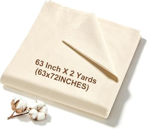 100% Cotton Muslin Fabric, 63 Inch X 2 Yards (72 Inches) Unbleached Muslin Linen Fabric by The Yard, Premium Medium Weight Muslin Cloth Fabric for Sewing, Embroidery, Crafts, & Apparel Projects in Saudi Arabia