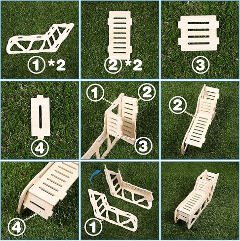 نفق الهامستر الخشبي، مخبأ الهامستر متعدد الاستخدامات ونفق الاستكشاف، سلم التسلق، مستكشف الهامستر، مخبأ الهامستر للهامستر، جربيلز، الحيوانات الأليفة الصغيرة in Kuwait