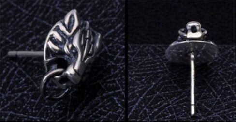 New 2PCS Cloud Wolf Earring Earnail Silver ear stud Cosplay Earrings Prop Gifts in Saudi Arabia