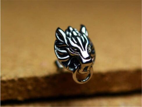 New 2PCS Cloud Wolf Earring Earnail Silver ear stud Cosplay Earrings Prop Gifts in Saudi Arabia