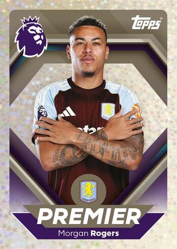 ملصقات Topps Premier League 2026 - علبة ملصقات (تحتوي على 12 حزمة ملصقات الدوري الممتاز بالإضافة إلى حزمة صغيرة واحدة (75 ملصقًا في المجموع). in Kuwait