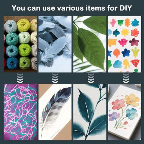 INNOVAYOU 5 * 7inch Gel Plate Printing Kit, Set with Gel Printing, Rubber Roller, Watercolor Paints, Stencils, Printing Paper, Masking Tape and Baren, for Card Making, Arts and Crafts in Kuwait