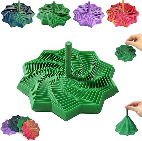 3D Printed Expanded Sensory Fidget Star,Expandable Fractal Fidget Toys Hexagon with Handle,Honeycomb Whirling Spiral Design,for Adults, Perfect for Christmas, Birthday Expandable Gifts (M5, 3.54in) in Saudi Arabia