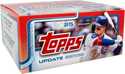 2025 Topps تحديثات بطاقات البيسبول التجارية، صندوق عرض معزز 20 قيراط، ابحث عن بطاقات المبتدئين! in Kuwait