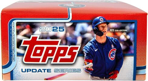 2025 Topps تحديثات بطاقات البيسبول التجارية، صندوق عرض معزز 20 قيراط، ابحث عن بطاقات المبتدئين! in Kuwait