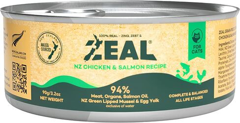 طعام القطط الرطب من ZEAL New Zealand - نسبة عالية من البروتين، وخالي من الحبوب مع الأطعمة الفائقة (لحم الضأن، علبة 6 أونصة، 12 عبوة) in Kuwait