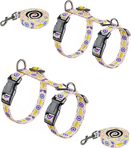 Halypet Cat Harness and Leash Set, Escape Proof 3-in-1 Adjustable Harness for Cats & Kitten, Soft Lightweight, Easy On & Control for Walking, Travel & Outdoor Use, Light Blue Kitty, Medium in Saudi Arabia