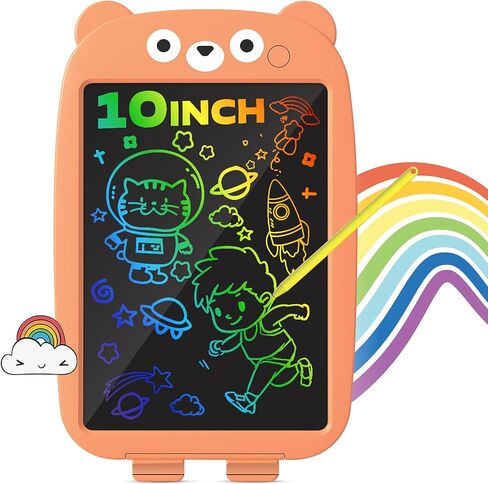 Henry & Colin Bear Themed LCD Writing Tablet for Kids – Reusable, Travel-Friendly Drawing Pad for Boys & Girls Ages 3 & Up. Ideal for Writing, Drawing, Creativity, Fun, Learning & Education (Yellow) in Saudi Arabia