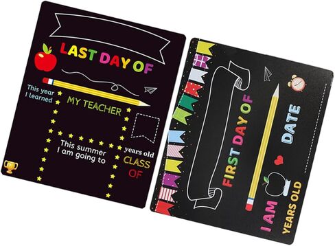 2pcs S Writing Chalkboards for Preschool and Elementary School Plastic Letter Boards with Message Sign Function Classroom Decor for First Day of School in Saudi Arabia