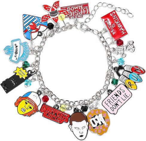 AICase for Stranger Merch Thing هدايا ألعاب أساور مستوحاة من قميص Demogorgon ملصق ملصقات أشياء أصدقاء لا يكذبون هدايا مجوهرات لعيد ميلاد المعجبين in Kuwait