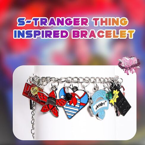 AICase for Stranger Merch Thing هدايا ألعاب أساور مستوحاة من قميص Demogorgon ملصق ملصقات أشياء أصدقاء لا يكذبون هدايا مجوهرات لعيد ميلاد المعجبين in Kuwait