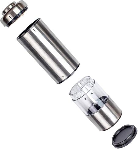Uonlytech Electric Stainless Steel Pepper Grinder Battery-free Portable Salt and Pepper Mill Kitchen Gadget for Home Cooking and Table Use in Kuwait