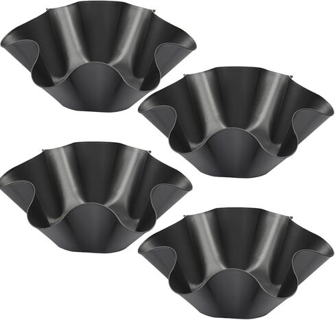 4 pcs 8.5" Nonstick Large Taco Shell Bowl – Carbon Steel Tortilla Maker Shell Pans Baking Molds Tostada for Frying Salad Bowls in Saudi Arabia