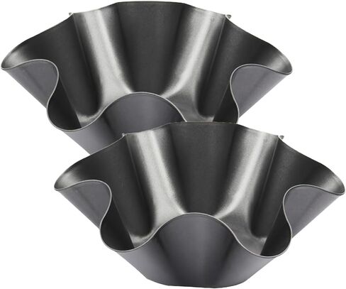 4 pcs 8.5" Nonstick Large Taco Shell Bowl – Carbon Steel Tortilla Maker Shell Pans Baking Molds Tostada for Frying Salad Bowls in Saudi Arabia