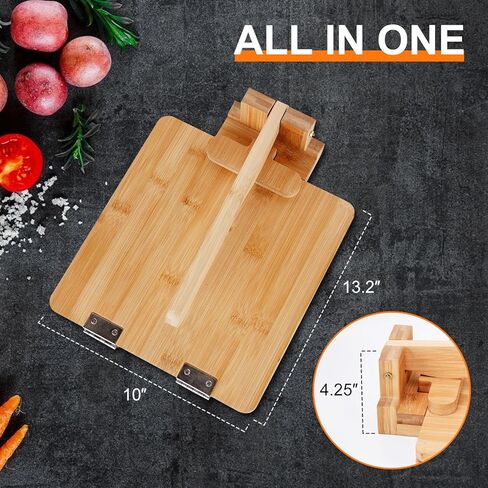 Premium Wooden Tortilla Press 10 Inch With 50 Pieces Parchment Paper | Tortilla Maker With 50 Pieces Parchment Paper For Tortillas Roti Burrito, Mexican Tacos, Patacones Square in Saudi Arabia