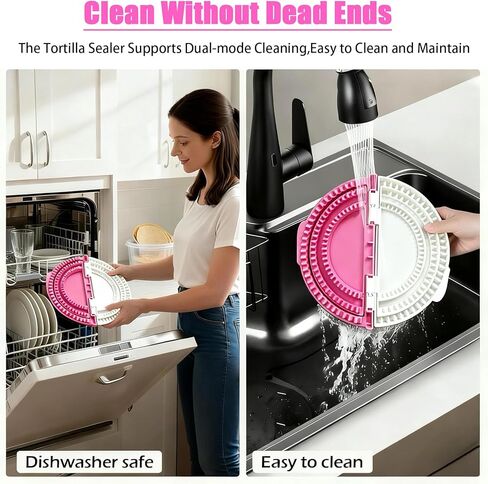 3 in 1 Tortilla Sealer(10+8+6 Inch) Crimper & Empanada Maker Press – Make Tortillas, Dumplings & More with Easy-Clean Food-Grade Tool (PINK-3 IN 1) in Saudi Arabia