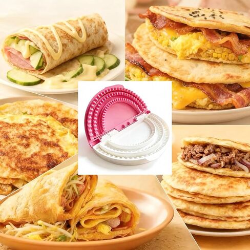 3 in 1 Tortilla Sealer(10+8+6 Inch) Crimper & Empanada Maker Press – Make Tortillas, Dumplings & More with Easy-Clean Food-Grade Tool (PINK-3 IN 1) in Saudi Arabia