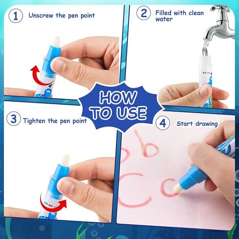 حصيرة رسومات الشعار المبتكرة المائية، حصيرة رسم للأطفال، ألعاب كتابة رسم للأطفال الصغار، حصيرة تلوين قابلة لإعادة الاستخدام، هدايا عيد الميلاد لعيد الميلاد لـ 3 4 5 6 7 8 سنوات من الأولاد والبنات، 40 × 32 بوصة in Kuwait