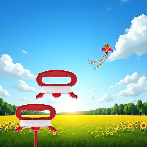 BWESOO 2Pcs Red D Shape Winder with 100m Line String for Outdoor Sports Flying Kite,Kite Board Tool Kit Kites and Wind Spinners in Saudi Arabia