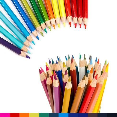 50 قطعة من أقلام الرصاص الملونة من SKKSTATIONERY، 50 لونًا نابضًا بالحياة، أقلام رسم للرسم والفنون وكتب التلوين وهدايا عيد الميلاد للعودة إلى المدرسة in Kuwait