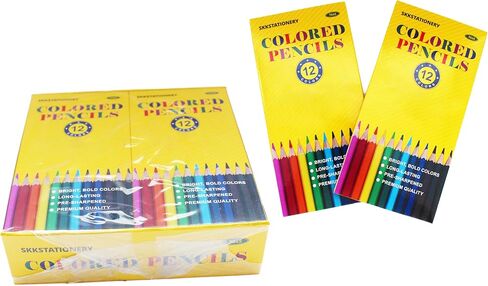 50 قطعة من أقلام الرصاص الملونة من SKKSTATIONERY، 50 لونًا نابضًا بالحياة، أقلام رسم للرسم والفنون وكتب التلوين وهدايا عيد الميلاد للعودة إلى المدرسة in Kuwait