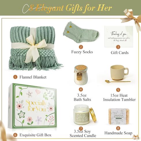 Get Well Soon Gift Baskets for Women, After Surgery Recovery Care Package for Women, Thinking of You, Feel Better Encouragement Gift Box, Comfort Gifts for Sick Friend in Saudi Arabia