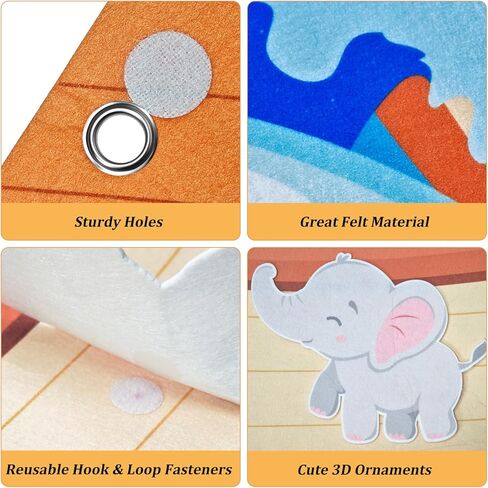 مجموعة Cinrobiye Noah's Ark Craft Kit مجموعة أدوات يدوية لمشهد الحيوان لسفينة نوح DIY مجموعة قصص الكتاب المقدس المسيحية للكنيسة VBS أنشطة المشروعات الفنية لمدرسة الأحد هدايا المعمودية لوازم الحفلات الدينية in Saudi Arabia