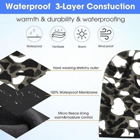 قبعة صغيرة مقاومة للماء من راندي صن، قبعة شتوية محبوكة مترهلة للاستخدام اليومي سميكة وناعمة ودافئة مضادة للأشعة فوق البنفسجية متوسطة/كبيرة، عبوة واحدة in Kuwait