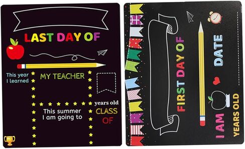 BESPORTBLE 2pcs Kindergarten Chalk Board and School Sign Chalkboard for PVC Erasable Message Board Preschool Writing Set for Classroom and Photo Prop in Saudi Arabia