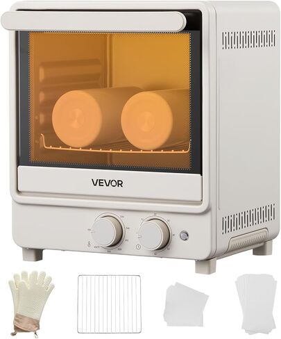 VEVOR Sublimation Oven Machine, 13 Qt, Fits 20oz Tumblers, with 1 Heat Air Gun, 50 Shrink Films, 1 Tape and 2 Heat Gloves, Oven for Sublimation Blank Tumblers, Mugs, Bowls, Off-White in Saudi Arabia