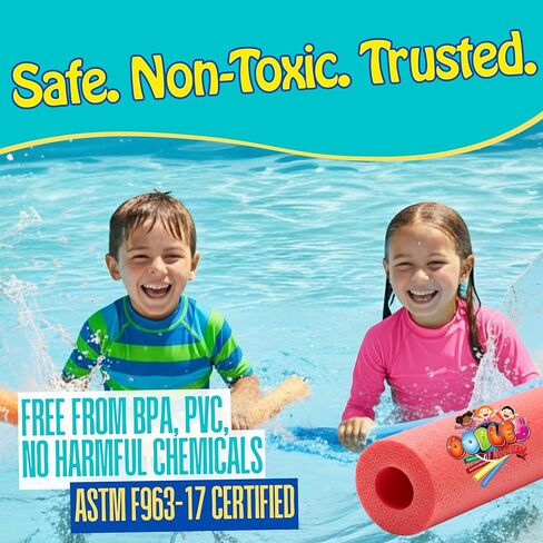 Oodles of Noodles Deluxe Rainbow Swimming Pool Noodles Foam- Pack of 25 - Approx. 48 inch x 2.5 inch Multi-Purpose Foam Tubes, Pool Floats for Water Fun, Exercise, Crafts, Padding, Insulation & More in Saudi Arabia