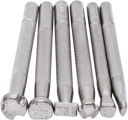 6Pcs Craft Stamping Tools Set for Saddle Making Engrave Mold and Carving Printing Tool for Crafting and DIY Projects in Saudi Arabia