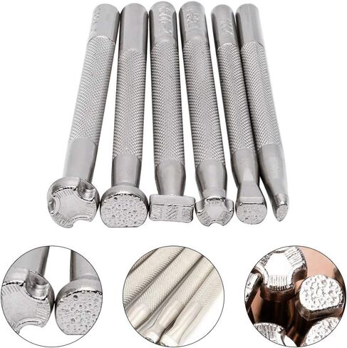 6Pcs Craft Stamping Tools Set for Saddle Making Engrave Mold and Carving Printing Tool for Crafting and DIY Projects in Saudi Arabia