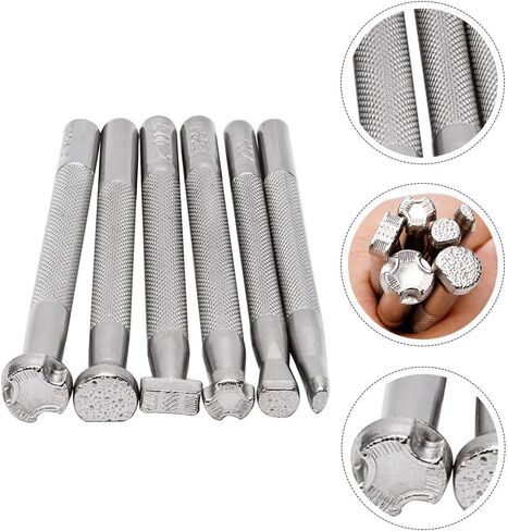 6Pcs Craft Stamping Tools Set for Saddle Making Engrave Mold and Carving Printing Tool for Crafting and DIY Projects in Saudi Arabia
