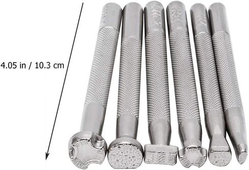 6Pcs Craft Stamping Tools Set for Saddle Making Engrave Mold and Carving Printing Tool for Crafting and DIY Projects in Saudi Arabia