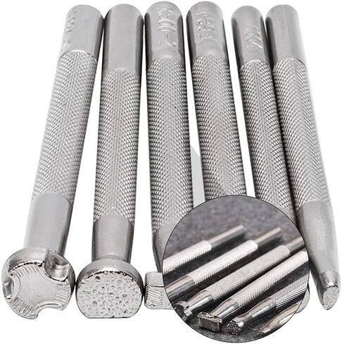 6Pcs Craft Stamping Tools Set for Saddle Making Engrave Mold and Carving Printing Tool for Crafting and DIY Projects in Saudi Arabia