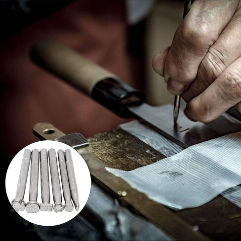 6Pcs Craft Stamping Tools Set for Saddle Making Engrave Mold and Carving Printing Tool for Crafting and DIY Projects in Saudi Arabia