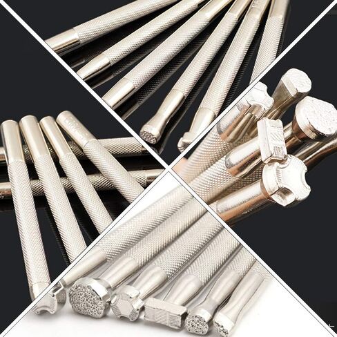6Pcs Craft Stamping Tools Set for Saddle Making Engrave Mold and Carving Printing Tool for Crafting and DIY Projects in Saudi Arabia