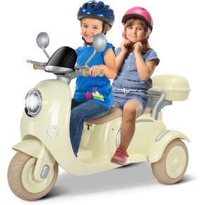 دراجة نارية كهربائية للأطفال 12 فولت، 3 عجلات ومقعدين للركوب على دراجة نارية مع جهاز تحكم عن بعد للأهل 2.4 جيجا، موسيقى، قرن، ضوء، صندوق تخزين كبير، دراجة نارية كهربائية بمحرك مزدوج للأطفال من سن 3 إلى 8 سنوات، وردي in Kuwait